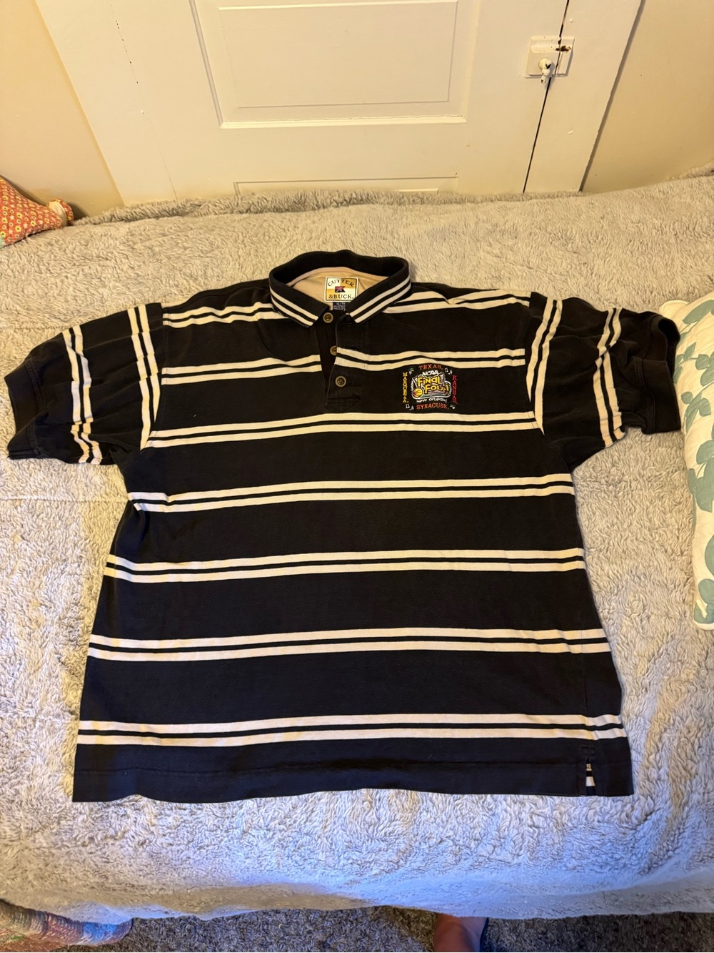 Vintage 2003 NCAA Final Four Striped Polo Shirt